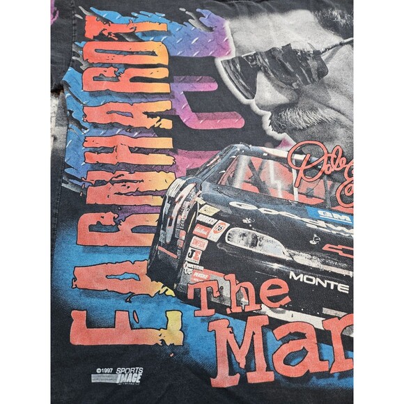 Vintage Dale Earnhardt Tshirt SZ XL AOP FADED L The Man Born To Run 1997 Nascar - Picture 3 of 12